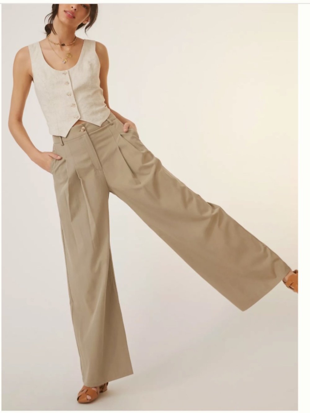 Anthropologie Amadi Pleated Trousers Small